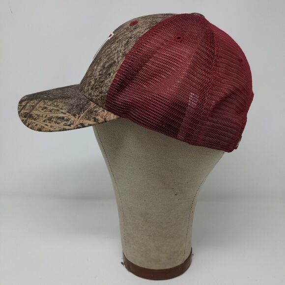 Indiana University IU Hoosiers Snapback Mesh Back Hat Camo Red OSFA Embroidered - Picture 5 of 12